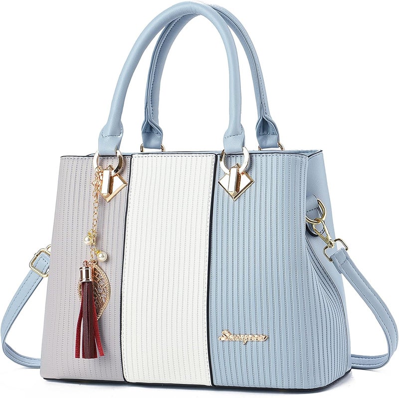 SiMYEER Purses and Handbags for Women Leather Tote Shoulder Bag Medium Satchel Purse Top Handle Bags for Ladies - Image 1
